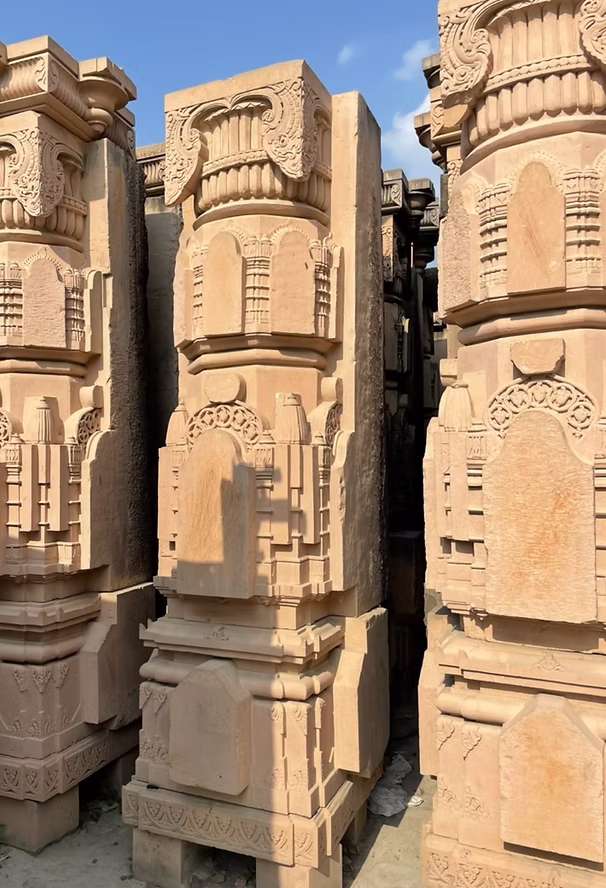 Carved temple pillars by MTCPL