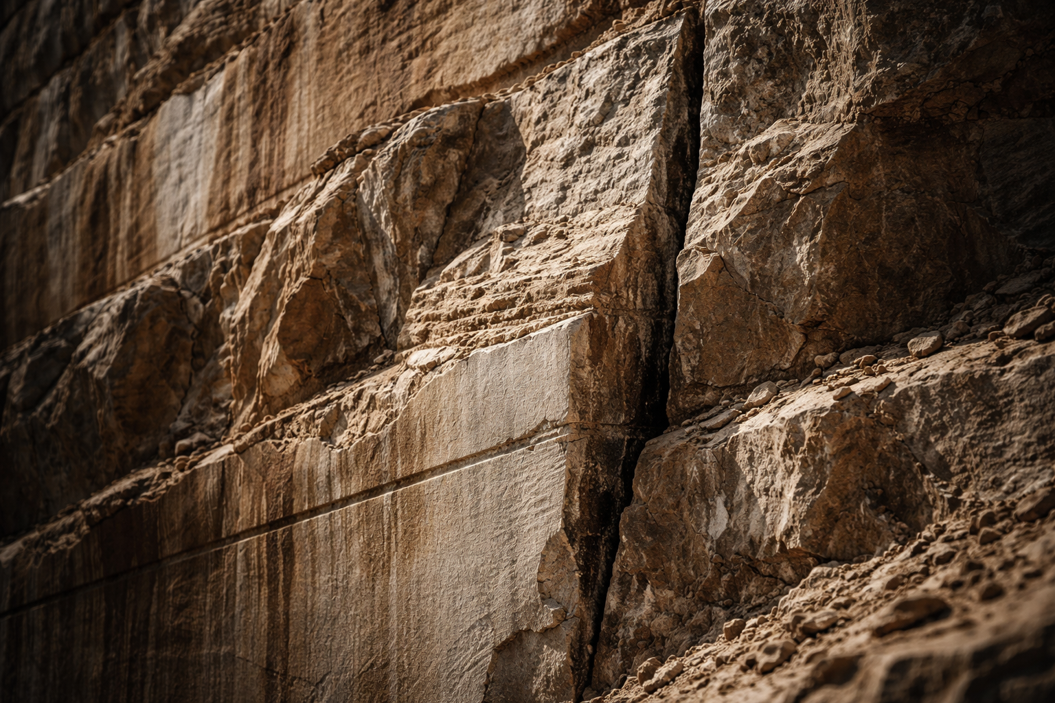 Quarry rock face