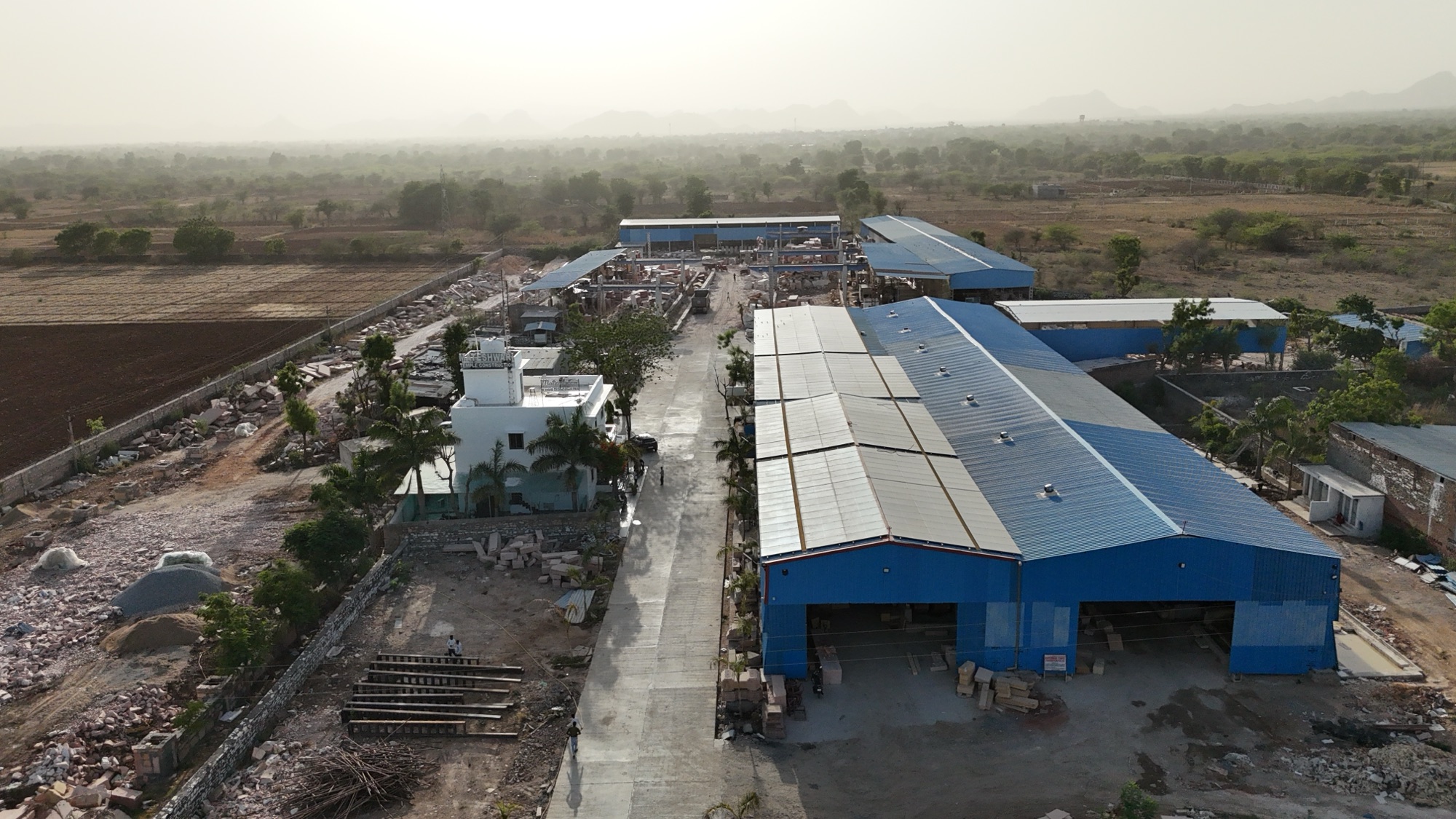 Drone front view of MTCPL facility, Sirohi